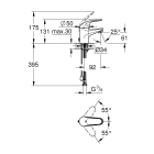 Смеситель для раковины GROHE Euroeco с цепочкой, S-size, хром (32881000)