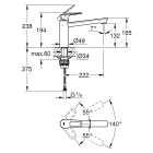 Смеситель для кухни GROHE BauLoop, хром (31706000)