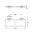 Стеклянная полочка GROHE Essentials 530 мм, суперсталь (40799DC1)