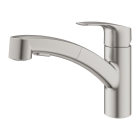 Смеситель для кухни GROHE Eurosmart с вытяжным душем, суперсталь (30305DC1)
