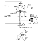 Смеситель для раковины GROHE BauLoop, S-size, хром (23877001)