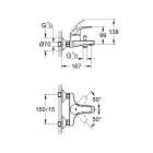 Душевая система GROHE Vitalio Start System 180 Flex со смесителем для ванны, хром (NSB0155)
