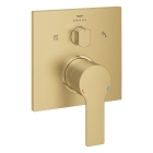 Внешняя часть смесителя для ванны GROHE Allure скрытого монтажа на 3 потребителя, квадратная, холодный рассвет матовый (29176GN1)
