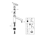 Смеситель для кухни GROHE BauLoop, хром (31706000)