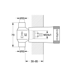 Встраиваемая часть вентиля GROHE, резьба 1/2″ для пайки Ø15 мм (29801000)