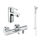 Комплект смесителей для ванной комнаты GROHE Precision Joy и GROHE Get с душевым гарнитуром, хром (NBT0001)