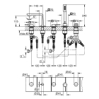 Смеситель для ванны GROHE Allure двухвентильный, на 5 отверстий, на край ванны, теплый закат матовый (25221DL1)