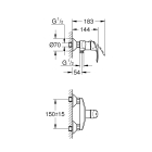 Готовый комплект для ванной комнаты GROHE Eurosmart с душевым гарнитуром (NB0027)
