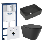 Комплект инсталляции GROHE Rapid SL NW0145/S с унитазом Aqueduto CONE CON0140 и раковиной Aqueduto ESPIRAL ESP0440 (NW0513)
