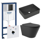 Комплект инсталляции GROHE Solido 38811KF0 с унитазом Aqueduto CONE CON0140 и раковиной Aqueduto ESPIRAL ESP0440 (NW0511)