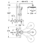 Душевая система GROHE Power&Soul 190 с термостатом для ванны, хром (27913000)