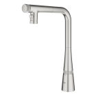 Смеситель для кухни GROHE Zedra SmartControl с вытяжным изливом 2jet, суперсталь (31886DC0)