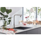 Смеситель для кухни GROHE Zedra SmartControl с вытяжным изливом 2jet, суперсталь (31886DC0)
