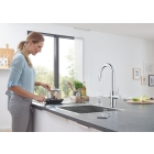 Смеситель для кухни GROHE Blue Home с системой фильтрации, охлаждения и газирования воды, Wi-Fi, хром (31541000)