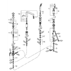 Смеситель для ванны GROHE Veris с душевым гарнитуром, на борт ванны, 4 отверстия, хром (19373000)