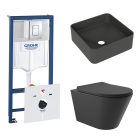 Комплект инсталляции GROHE Rapid SL 38775001 с унитазом Aqueduto CONE CON0140 и раковиной Aqueduto ESPIRAL ESP0340 (NW0390)