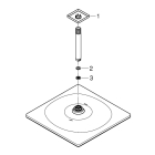Верхний душ GROHE Rainshower Mono 310 Cube, 9,5 л/мин, 1 режим, 142 мм, темный графит глянцевый (26566A00)