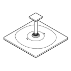 Верхний душ GROHE Rainshower Mono 310 Cube, 9,5 л/мин, 1 режим, 142 мм, темный графит глянцевый (26566A00)