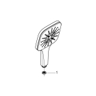 Ручной душ GROHE Rainshower SmartActive 130 Cube, 3 режима, темный графит глянцевый (26582A00)