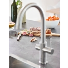 Смеситель для кухни GROHE Blue Home с системой фильтрации, охлаждения и газирования воды, суперсталь (31455DC0)