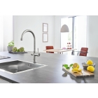 Смеситель для кухни GROHE Blue Home с системой фильтрации, охлаждения и газирования воды, суперсталь (31455DC0)