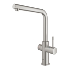 Комплект для кухни GROHE Red Duo с L-образным смесителем, бойлером L-Size и фильтром, суперсталь (30325DC1)