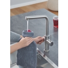 Комплект для кухни GROHE Red Duo с L-образным смесителем, бойлером L-Size и фильтром, суперсталь (30325DC1)