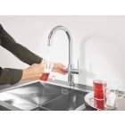 Комплект для кухни GROHE Red Duo с C-образным смесителем, бойлером M-Size и фильтром, хром (30083001)