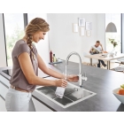 Смеситель для кухни GROHE Blue Home с системой фильтрации, охлаждения и газирования воды, хром (31455001)