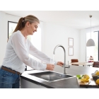 Смеситель для кухни GROHE Blue Home с системой фильтрации, охлаждения и газирования воды, суперсталь (31455DC0)