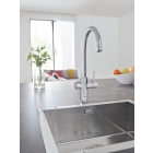 Комплект для кухни GROHE Red Duo с C-образным смесителем, бойлером L-Size и фильтром, суперсталь (30079DC1)