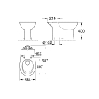 Унитаз напольный безободковый GROHE Bau Ceramic, вертикальный выпуск (без бачка и сиденья), альпин-белый (39429000)
