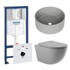 Комплект инсталляции GROHE Rapid SL NW0145/S с унитазом Aqueduto OVO OVO0130 и раковиной Aqueduto ESPIRAL D400 ESP0130 (NW0401)