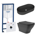 Комплект инсталляции GROHE Rapid SL 38775001 с унитазом Aqueduto ESTETA EST0140 и раковиной Aqueduto ESPIRAL ESP0240 (NW0450)