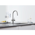 Смеситель для кухонной мойки GROHE Blue Home с системой фильтрации, охлаждения и газирования воды, Wi-Fi, суперсталь (31541DC0)