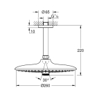 Верхний душ GROHE Euphoria SmartControl 260 , 12,5 л/мин, 3 режима, 142 мм, хром (26460000)