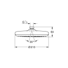 Верхний душ GROHE Tempesta 210, 1 режим, хром (26408000)