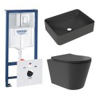 Комплект инсталляции GROHE Rapid SL 38775001 с унитазом Aqueduto CONE Plus CONT0240 и раковиной Aqueduto ESPIRAL ESP0440 (NW0494)