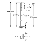 Внешняя часть смесителя для ванны GROHE Eurocube, хром (23672001)