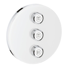 Внешняя часть переключателя потоков GROHE Grohtherm SmartControl на 3 положения, круглая, белая луна (29152LS0)