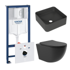Комплект инсталляции GROHE Rapid SL NW0145/S с унитазом Aqueduto OVO OVO0140 и раковиной Aqueduto ESPIRAL ESP0340 (NW0385)