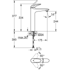Смеситель для раковины GROHE Eurostyle, XL-size, белая луна (23719LS3)