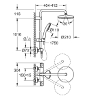 Душевая система GROHE Tempesta System 210 с термостатом для душа, хром (26811001)