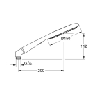 Ручной душ GROHE Rainshower Icon, 2 режима, хром/фисташковый (27630000)