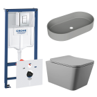 Комплект инсталляции GROHE Rapid SL 38775001 с унитазом Aqueduto MACIO MAC0130 и раковиной Aqueduto ESPIRAL ESP0230 (NW0442)