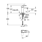 Смеситель для раковины GROHE Eurocube, S-size, хром (2339200E)