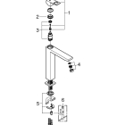 Смеситель для раковины GROHE Eurocube, XL-size, хром (23406000)