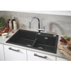 Мойка GROHE K500 с 2 чашами, 860 x 500 мм, черный гранит (31649AP0)