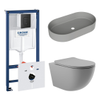 Комплект инсталляции GROHE Solido 38811KF0 с унитазом Aqueduto OVO OVO0130 и раковиной Aqueduto ESPIRAL ESP0230 (NW0439)