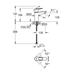 Смеситель для раковины GROHE BauLoop, M-size, хром (23917001)